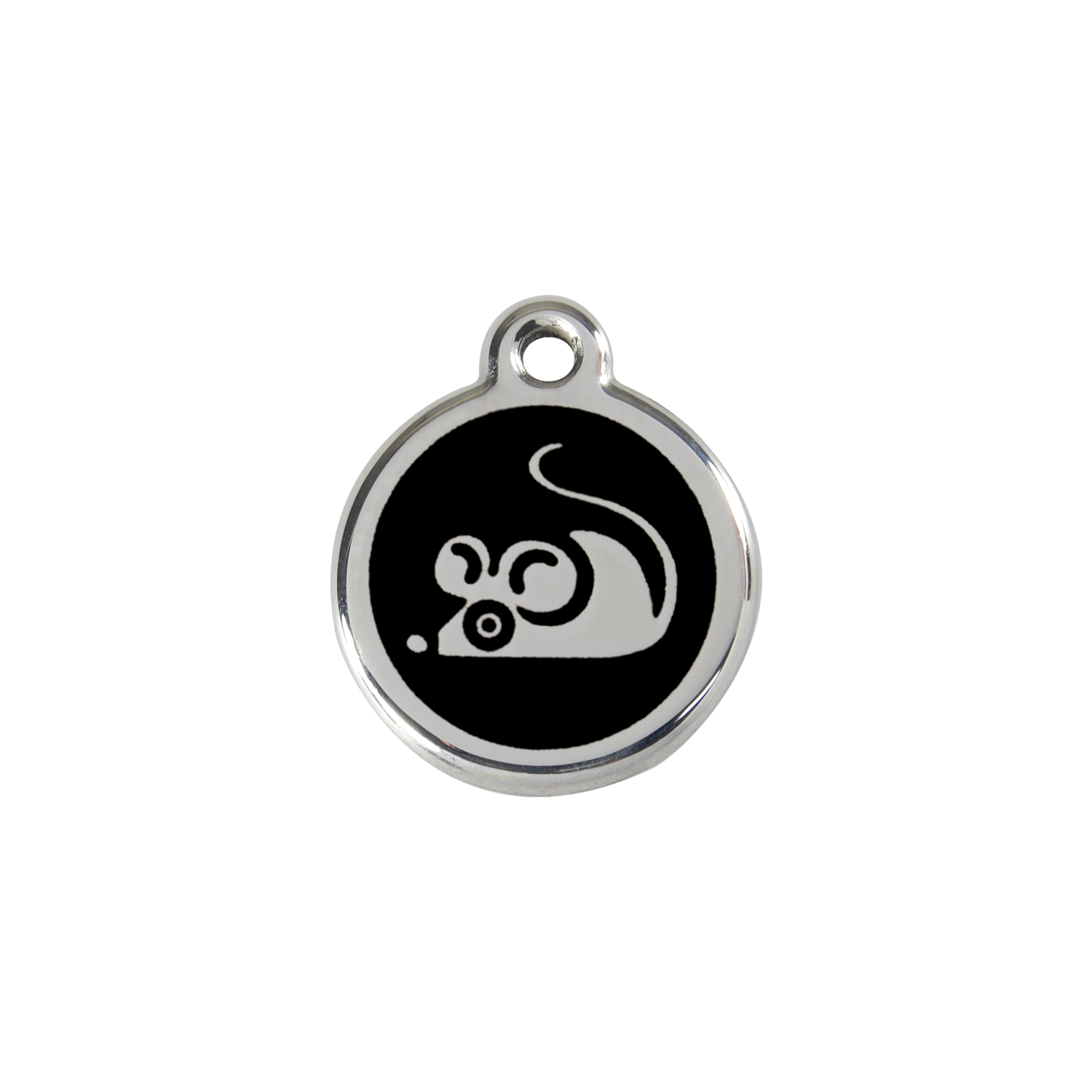 Red Dingo Stainless Steel Sneaky Mouse Cat ID Tag