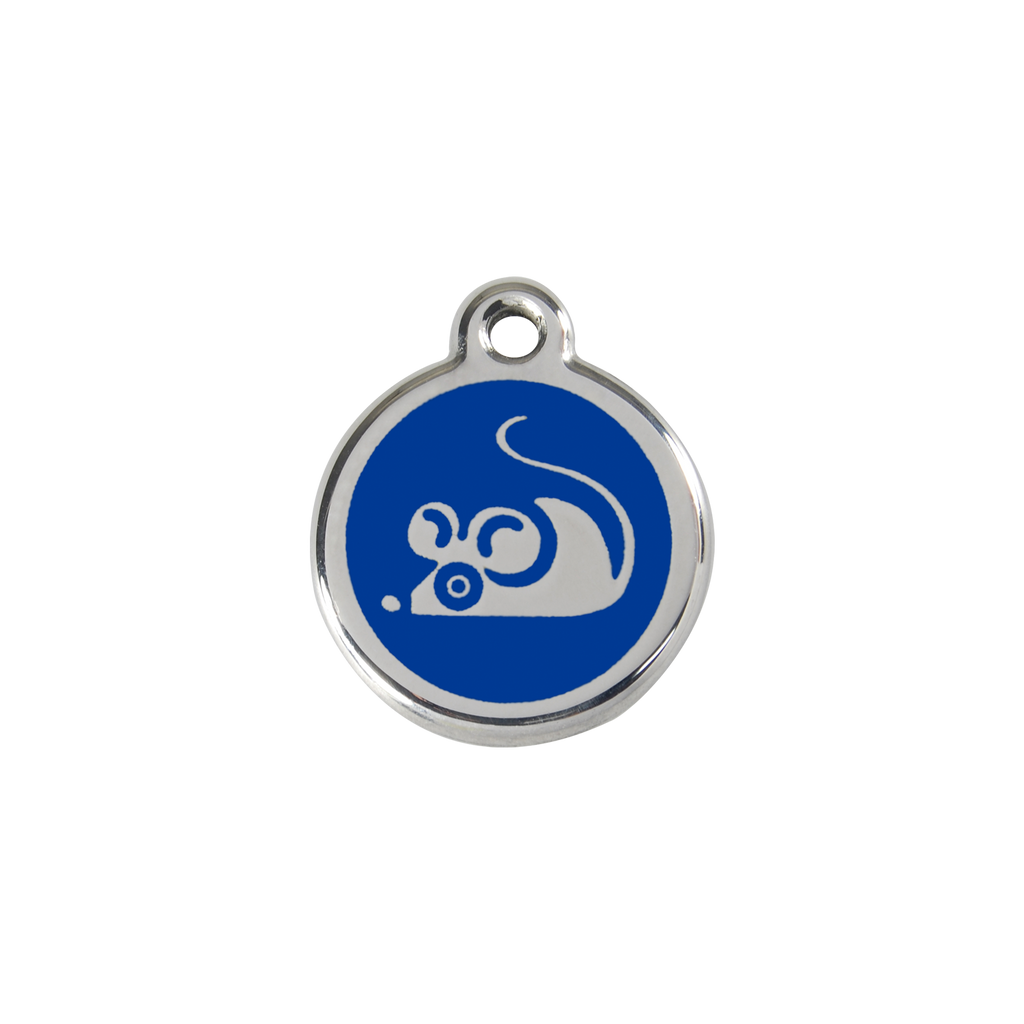Red Dingo Stainless Steel Sneaky Mouse Cat ID Tag