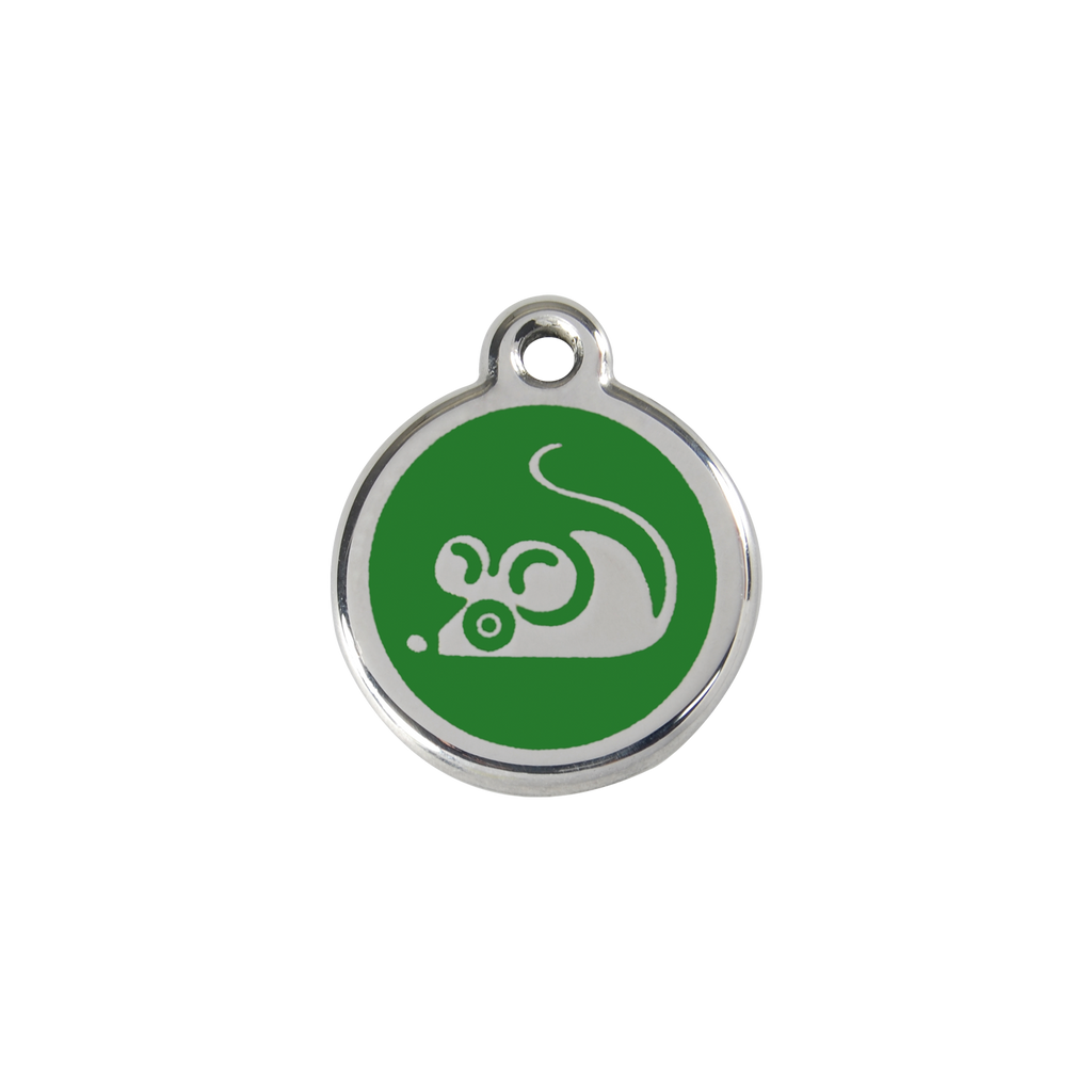 Red Dingo Stainless Steel Sneaky Mouse Cat ID Tag