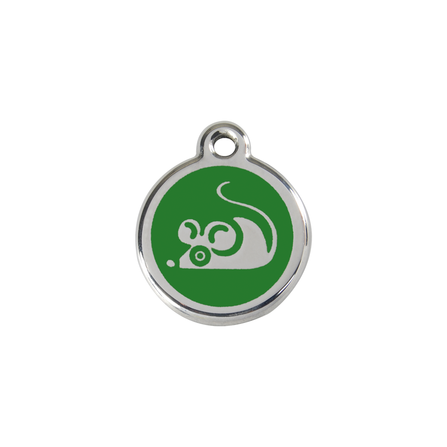Red Dingo Stainless Steel Sneaky Mouse Cat ID Tag