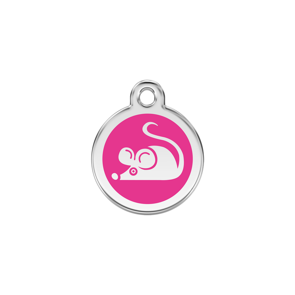 Red Dingo Stainless Steel Sneaky Mouse Cat ID Tag