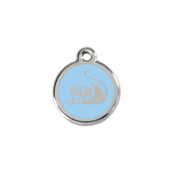 Red Dingo Stainless Steel Sneaky Mouse Cat ID Tag