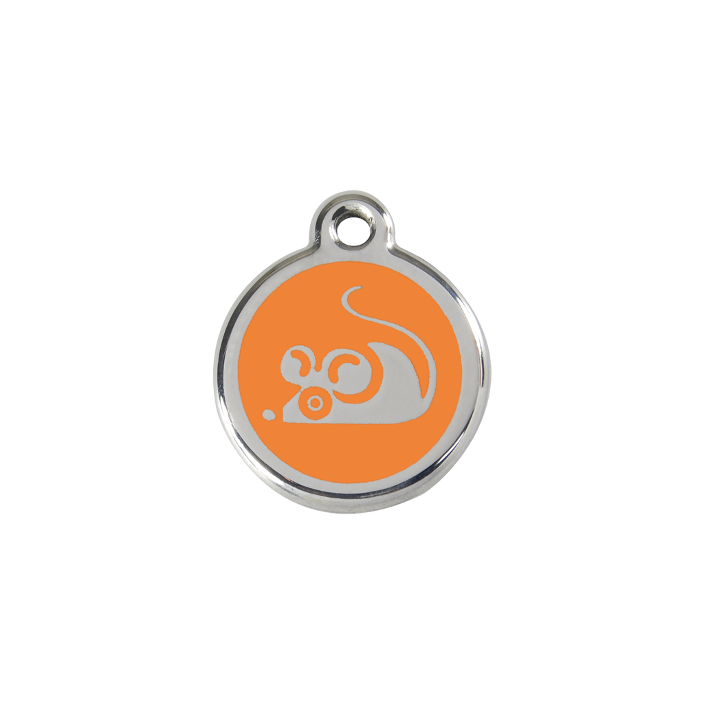Red Dingo Stainless Steel Sneaky Mouse Cat ID Tag