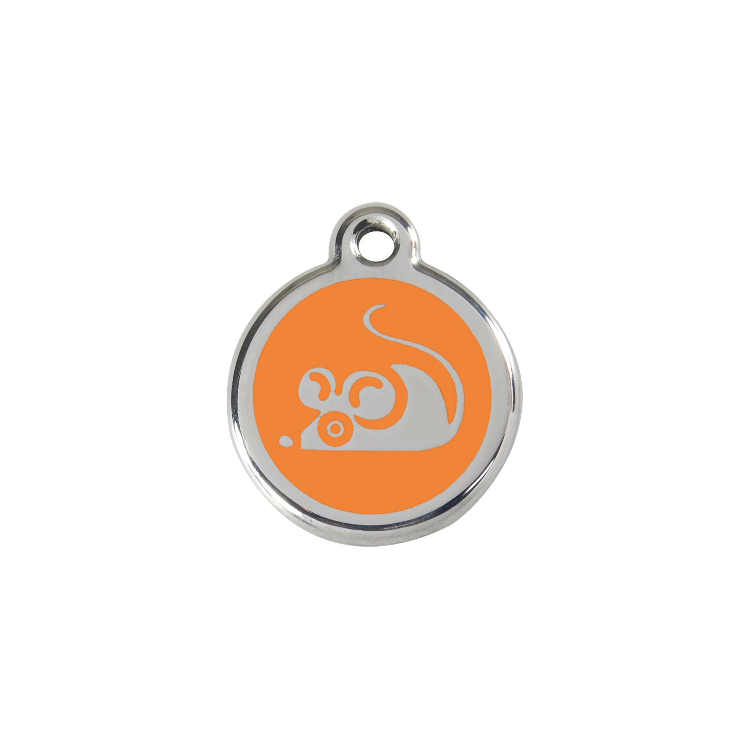 Red Dingo Stainless Steel Sneaky Mouse Cat ID Tag