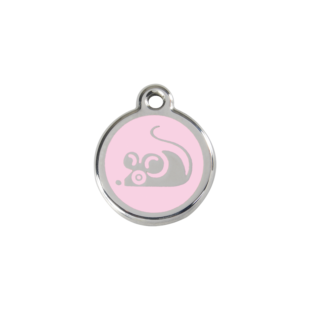Red Dingo Stainless Steel Sneaky Mouse Cat ID Tag