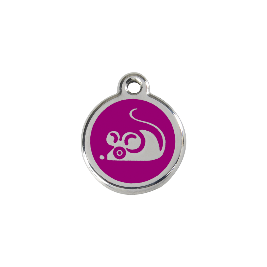 Red Dingo Stainless Steel Sneaky Mouse Cat ID Tag