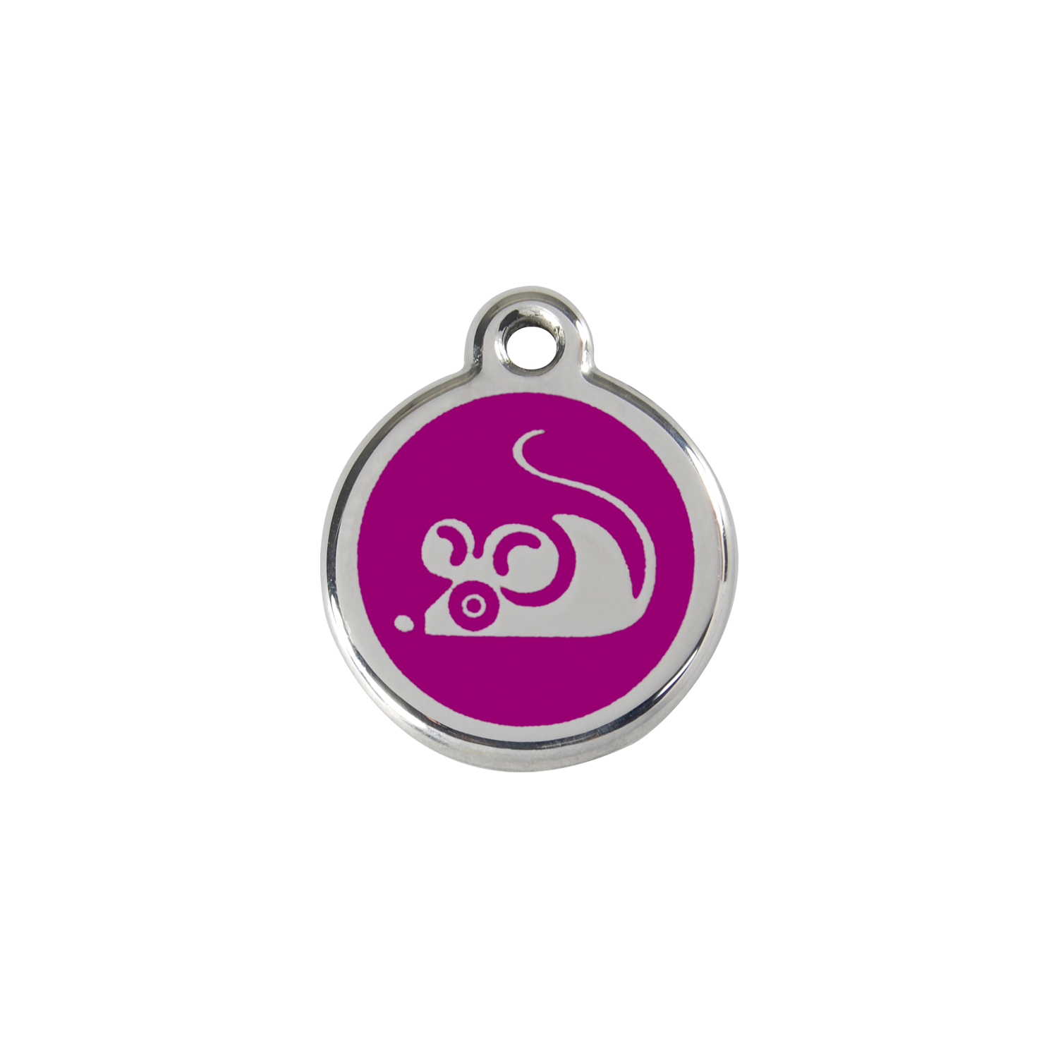 Red Dingo Stainless Steel Sneaky Mouse Cat ID Tag