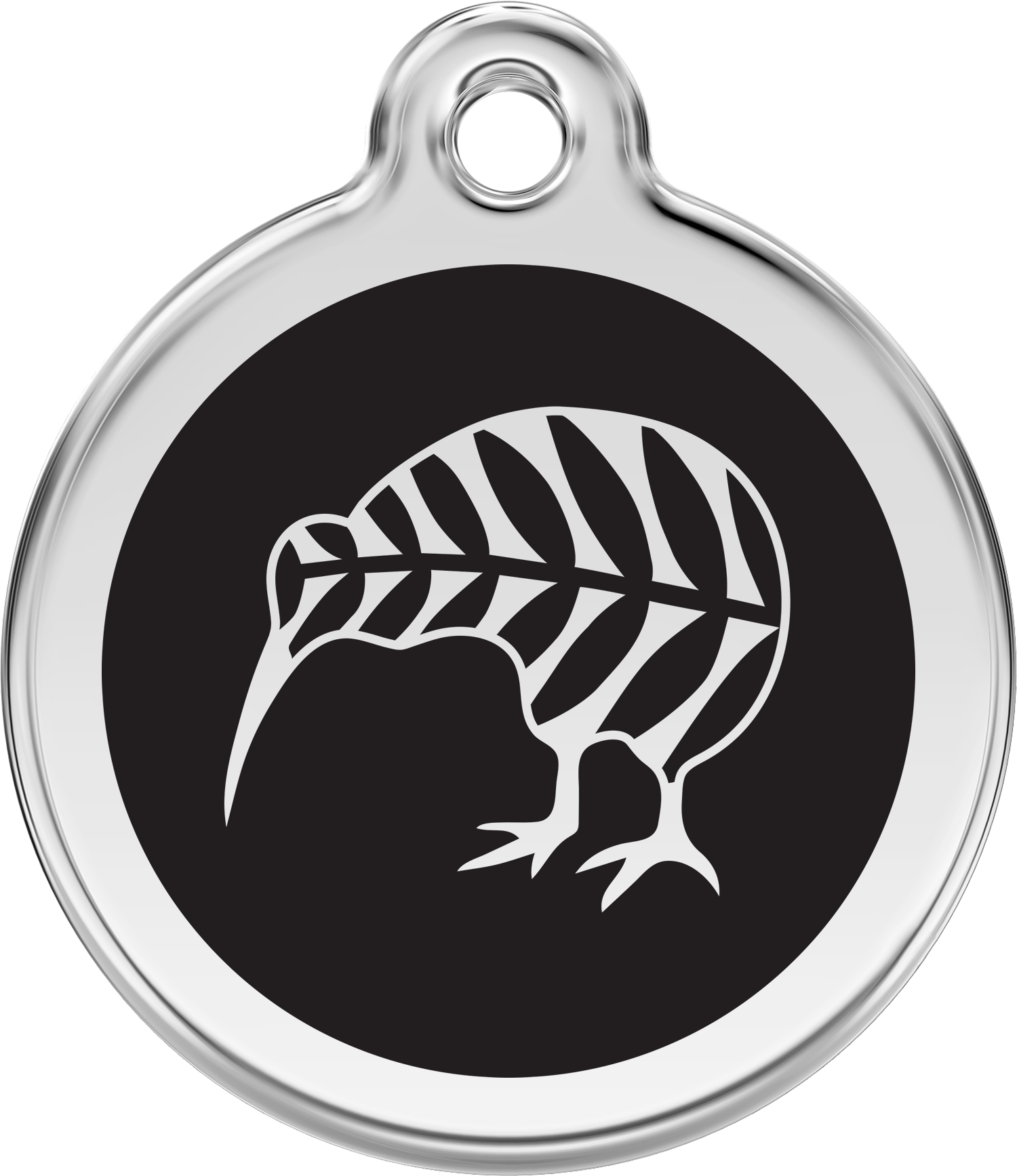 Red Dingo Stainless Steel & Enamel Kiwi Dog ID Tag