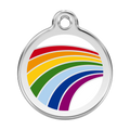Red Dingo Stainless Steel & Enamel Rainbow Dog ID Tag