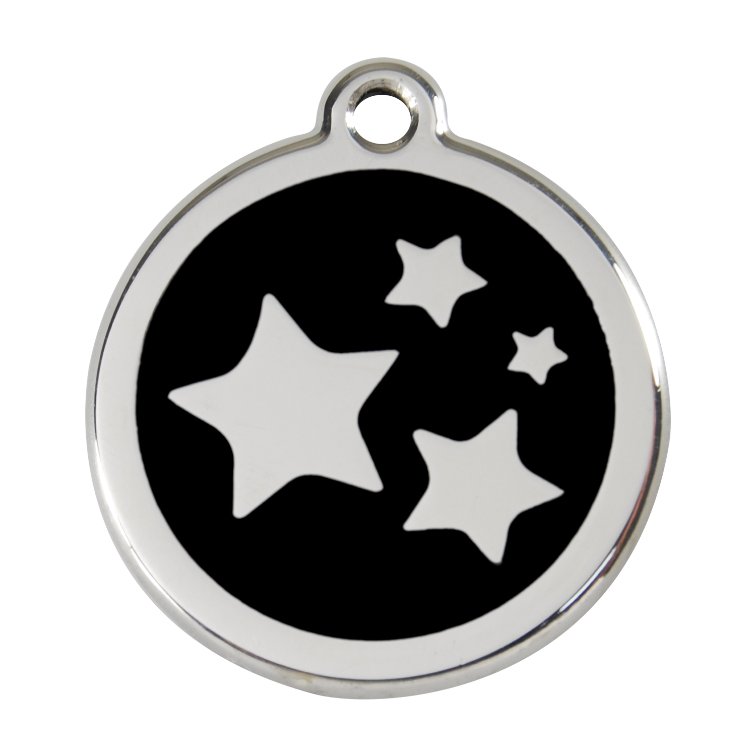 Red Dingo Stainless Steel & Enamel Stars Dog ID Tag