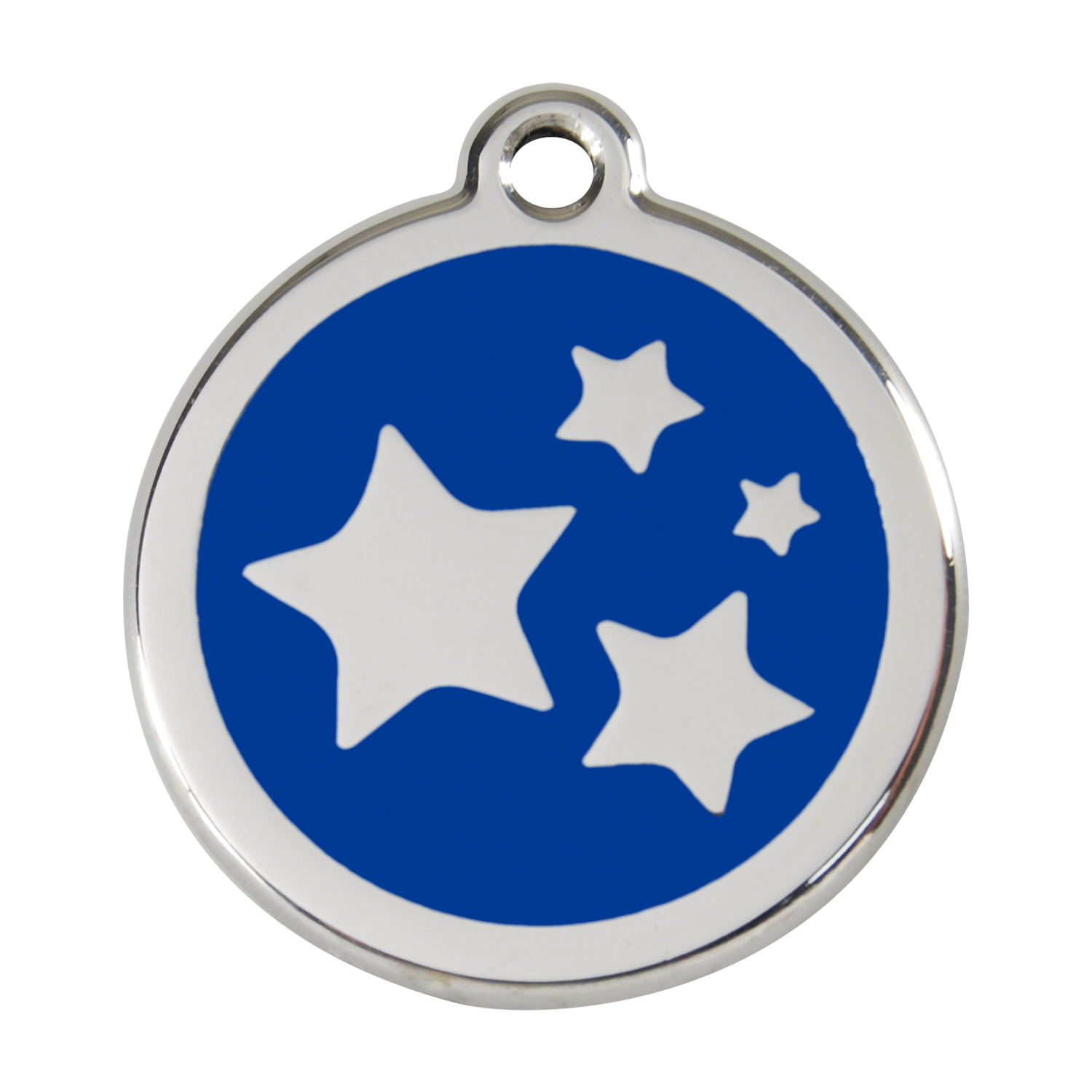 Red Dingo Stainless Steel & Enamel Stars Dog ID Tag