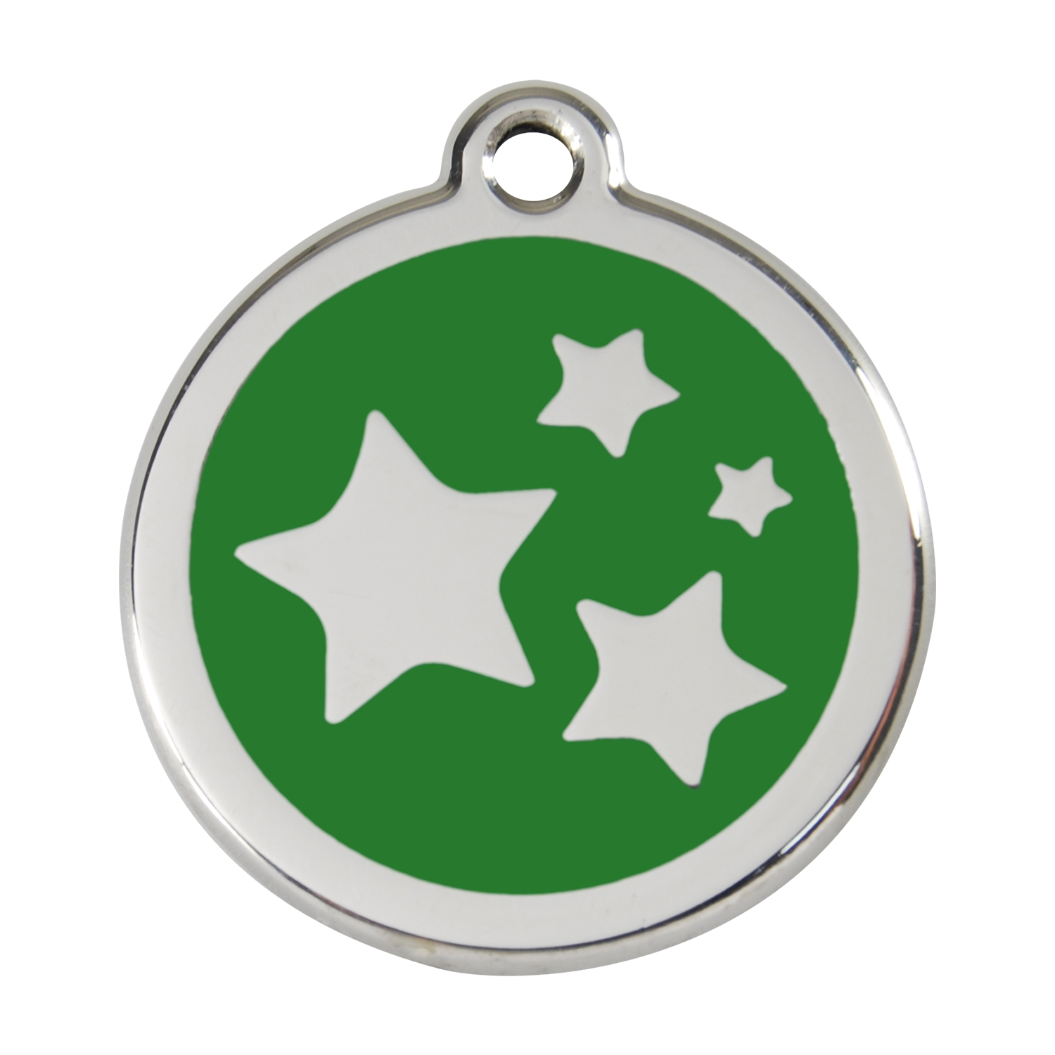 Red Dingo Stainless Steel & Enamel Stars Dog ID Tag