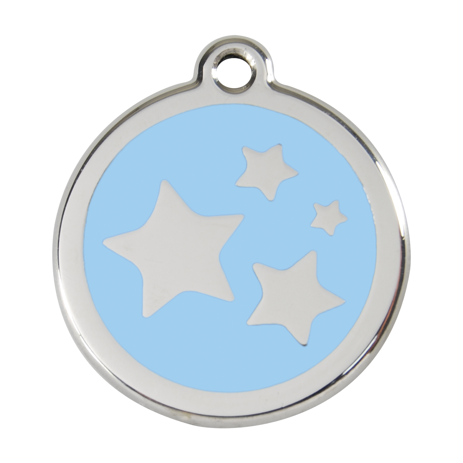 Red Dingo Stainless Steel & Enamel Stars Dog ID Tag
