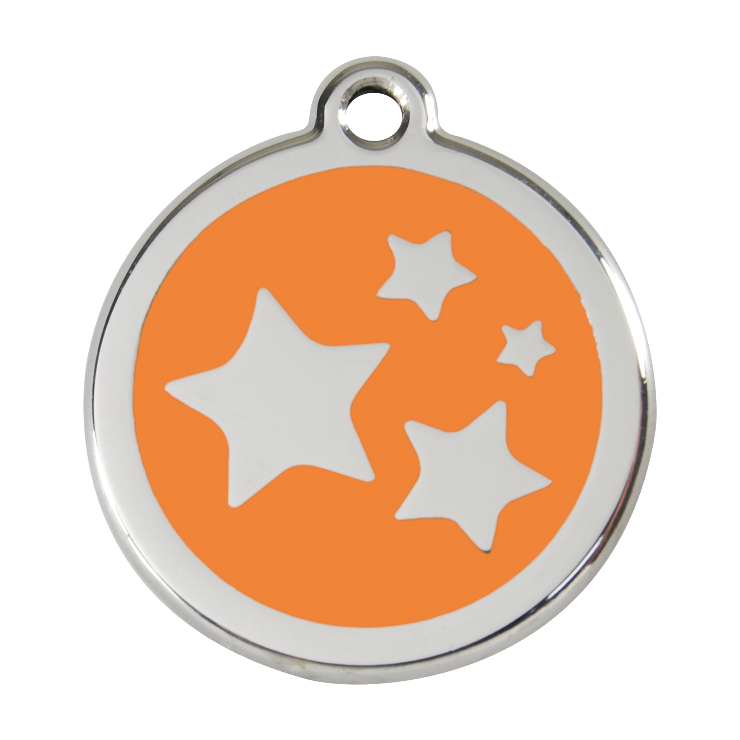 Red Dingo Stainless Steel & Enamel Stars Dog ID Tag