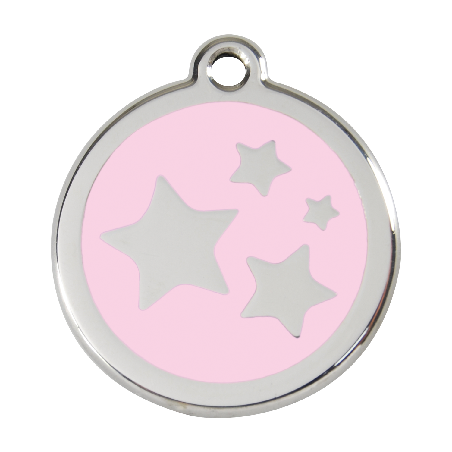 Red Dingo Stainless Steel & Enamel Stars Dog ID Tag