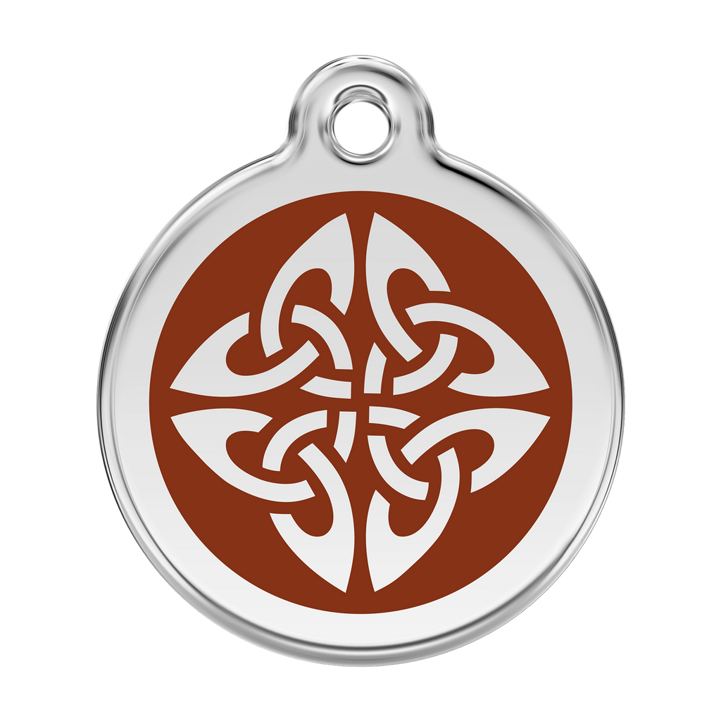 Red Dingo Stainless Steel & Enamel Tribal Arrows Dog ID Tag