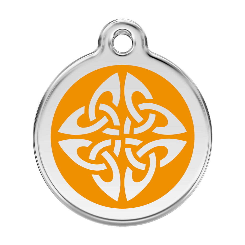 Red Dingo Stainless Steel & Enamel Tribal Arrows Dog ID Tag