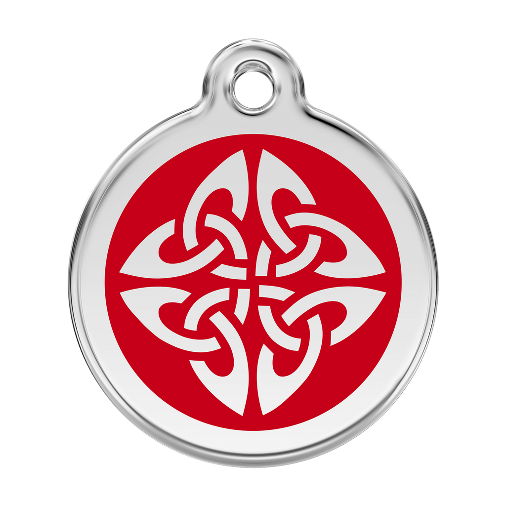 Red Dingo Stainless Steel & Enamel Tribal Arrows Dog ID Tag