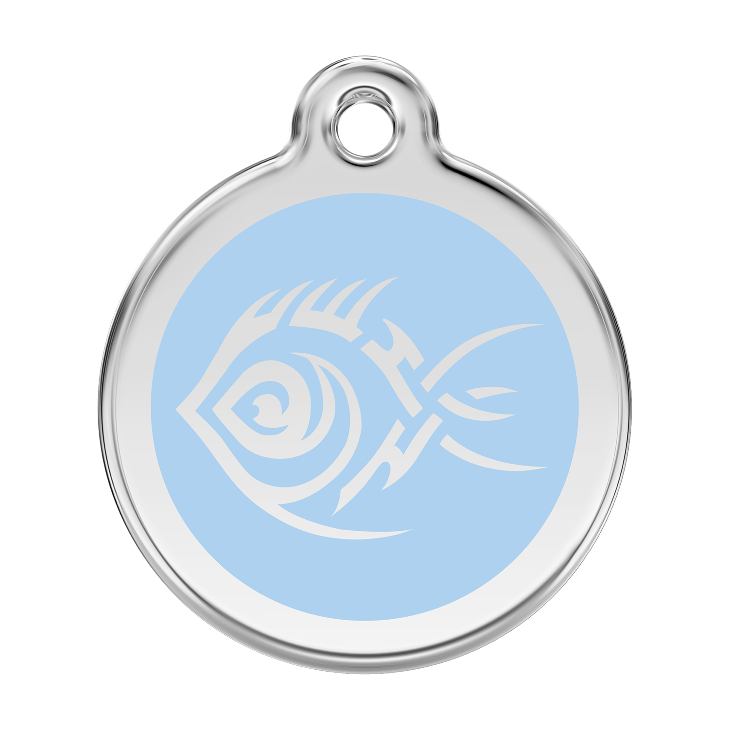 Red Dingo Stainless Steel & Enamel Tribal Fish Dog ID Tag