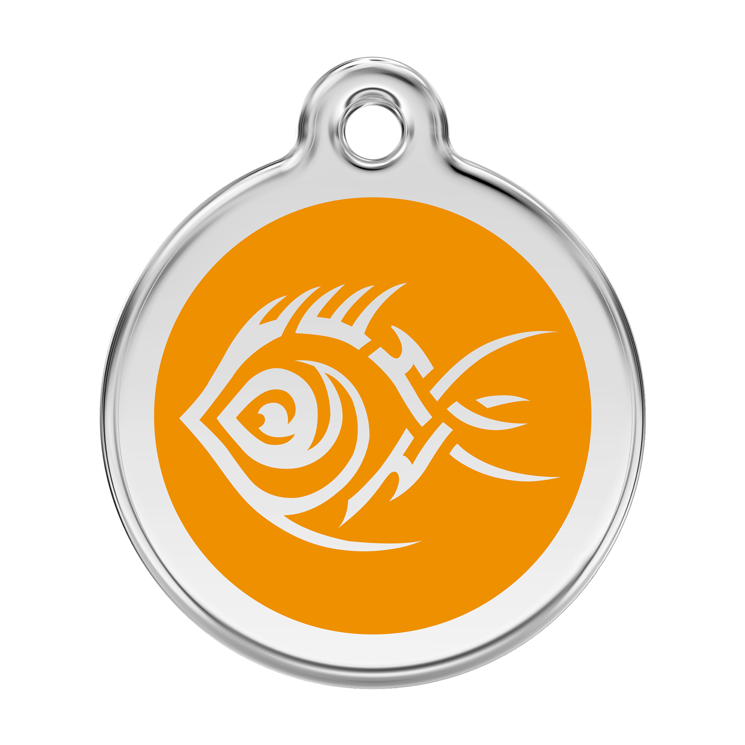 Red Dingo Stainless Steel & Enamel Tribal Fish Dog ID Tag