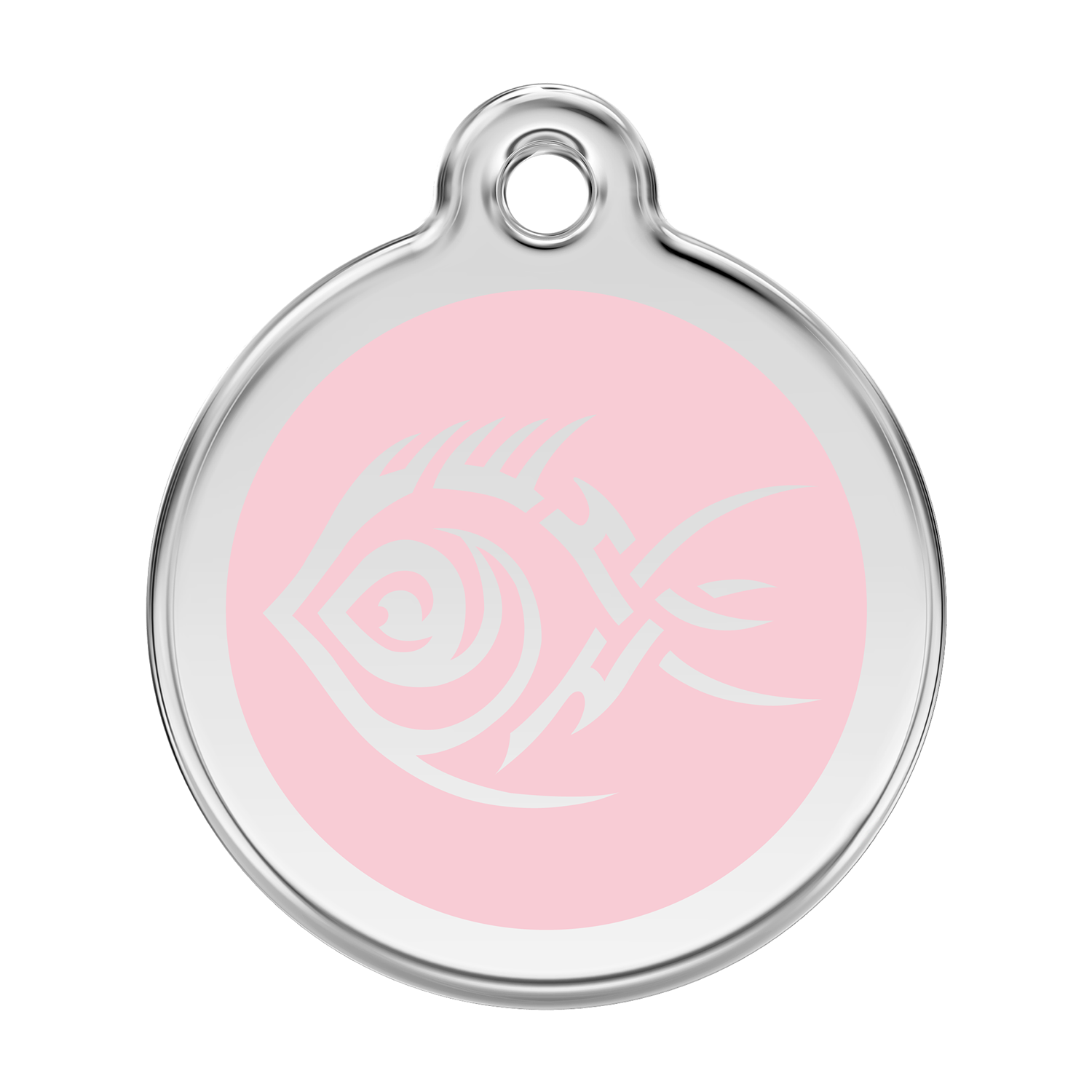 Red Dingo Stainless Steel & Enamel Tribal Fish Dog ID Tag