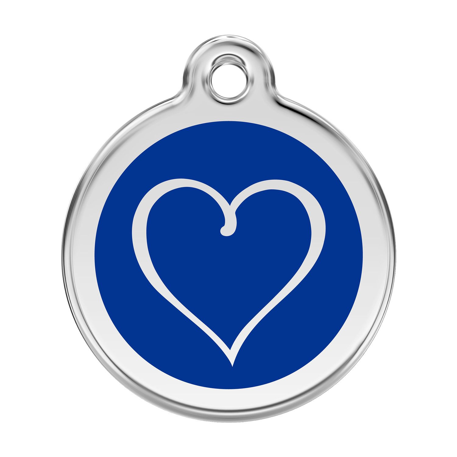 Red Dingo Stainless Steel & Enamel Tribal Heart Dog ID Tag