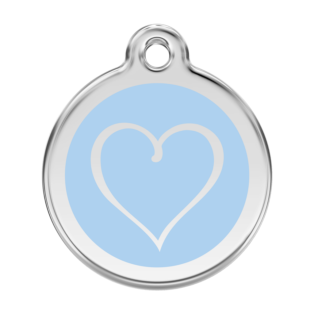 Red Dingo Stainless Steel & Enamel Tribal Heart Dog ID Tag