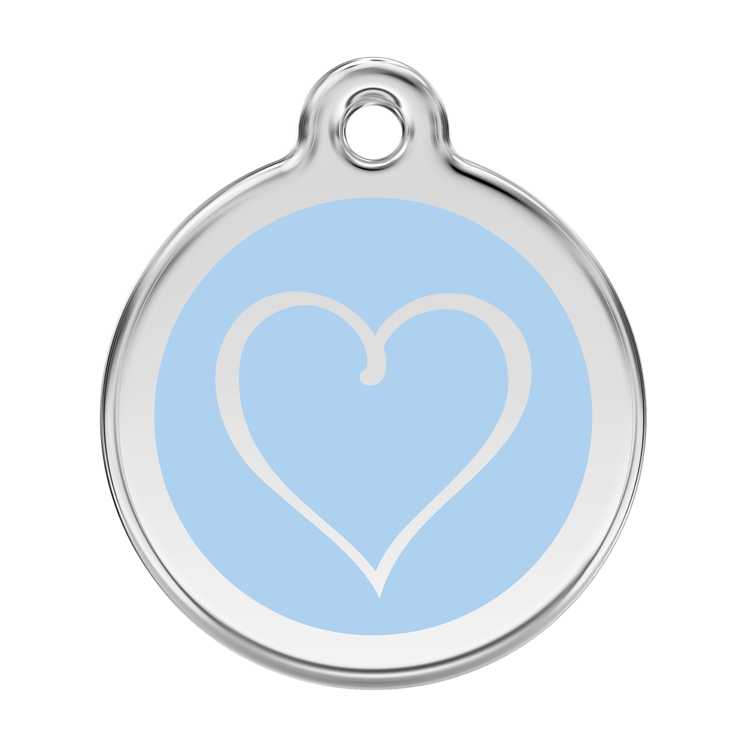 Red Dingo Stainless Steel & Enamel Tribal Heart Dog ID Tag