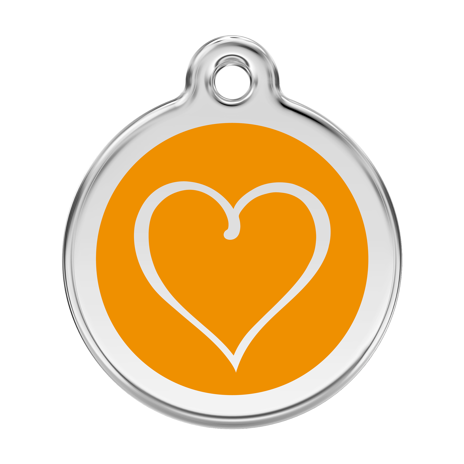 Red Dingo Stainless Steel & Enamel Tribal Heart Dog ID Tag