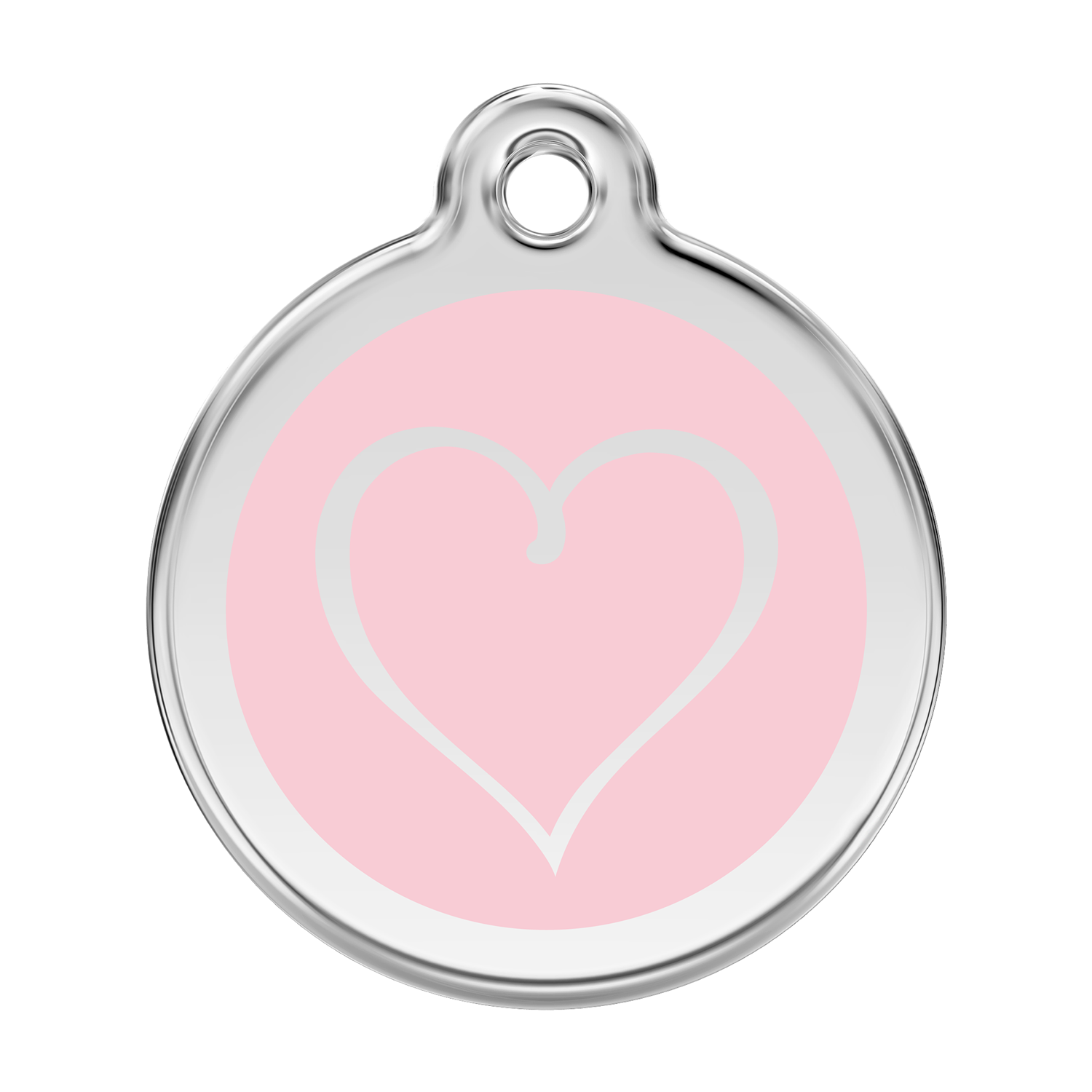Red Dingo Stainless Steel & Enamel Tribal Heart Dog ID Tag