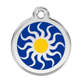 Red Dingo Stainless Steel & Enamel Tribal Sun Dog ID Tag