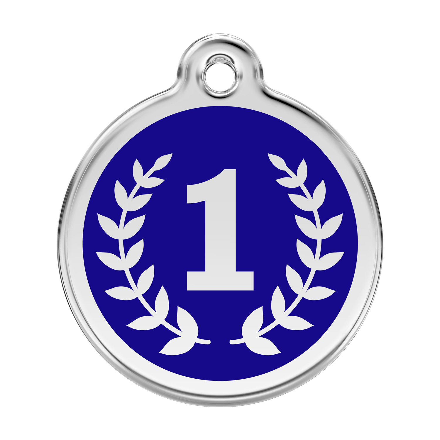 Red Dingo Stainless Steel & Enamel 1st Place Winner Dog ID Tag
