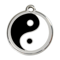Red Dingo Stainless Steel & Enamel Yin & Yang Dog ID Tag