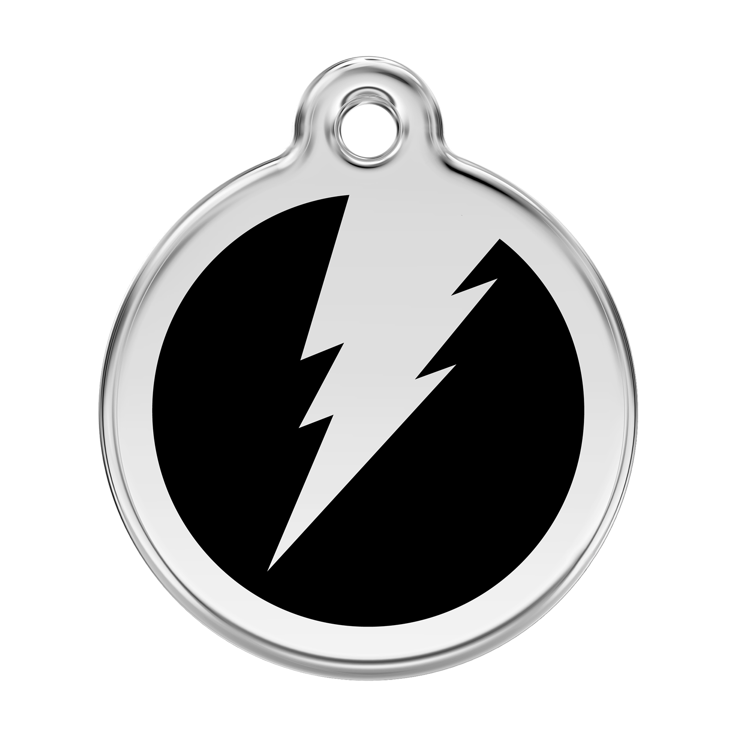 Red Dingo Stainless Steel & Enamel Flash Dog ID Tag