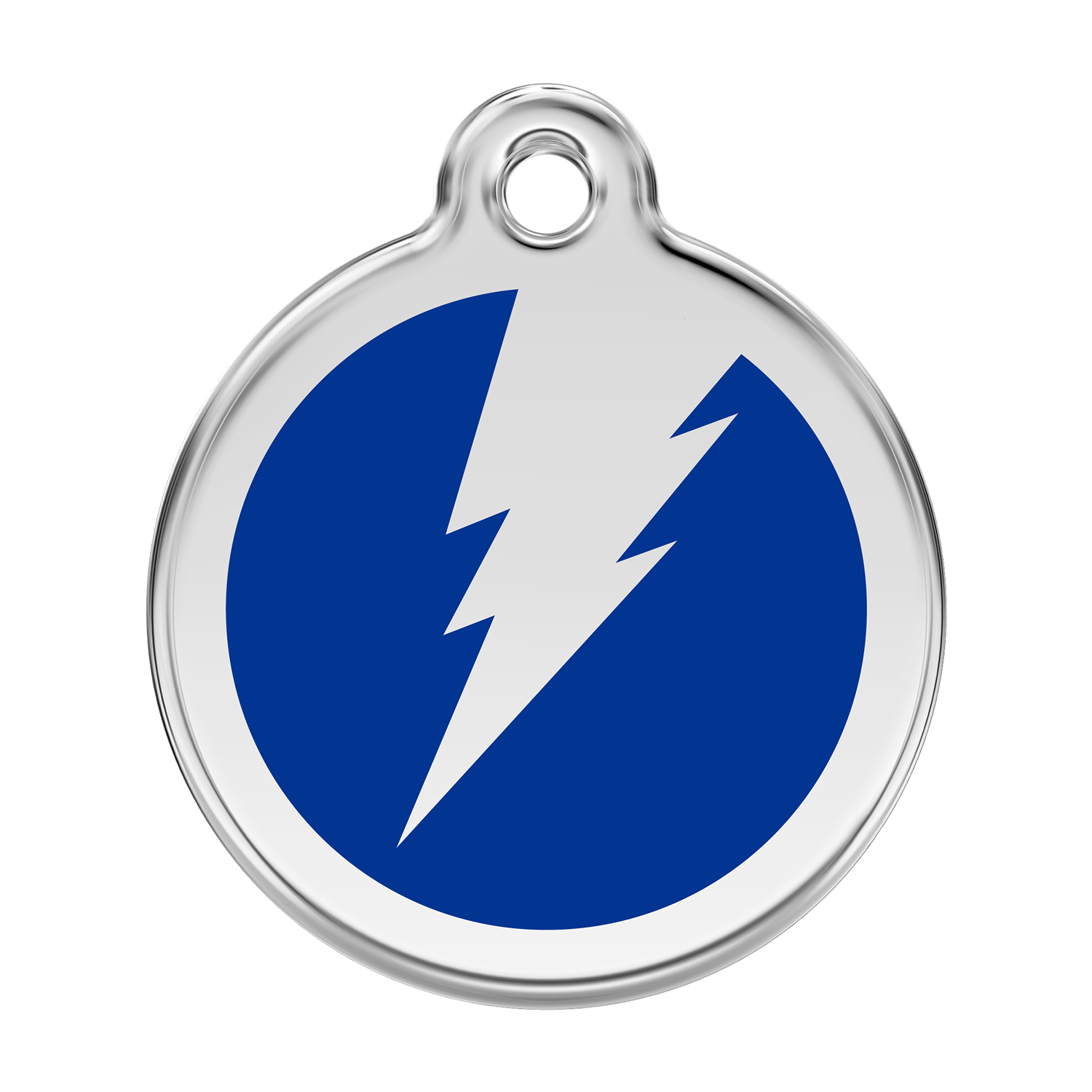 Red Dingo Stainless Steel & Enamel Flash Dog ID Tag