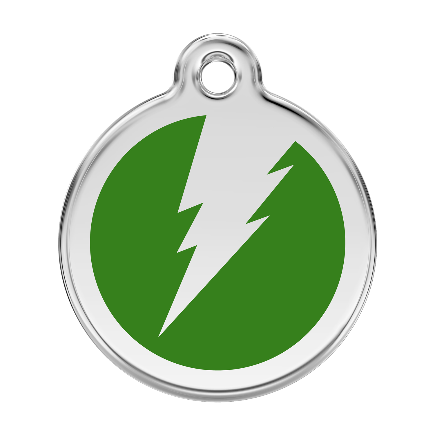 Red Dingo Stainless Steel & Enamel Flash Dog ID Tag