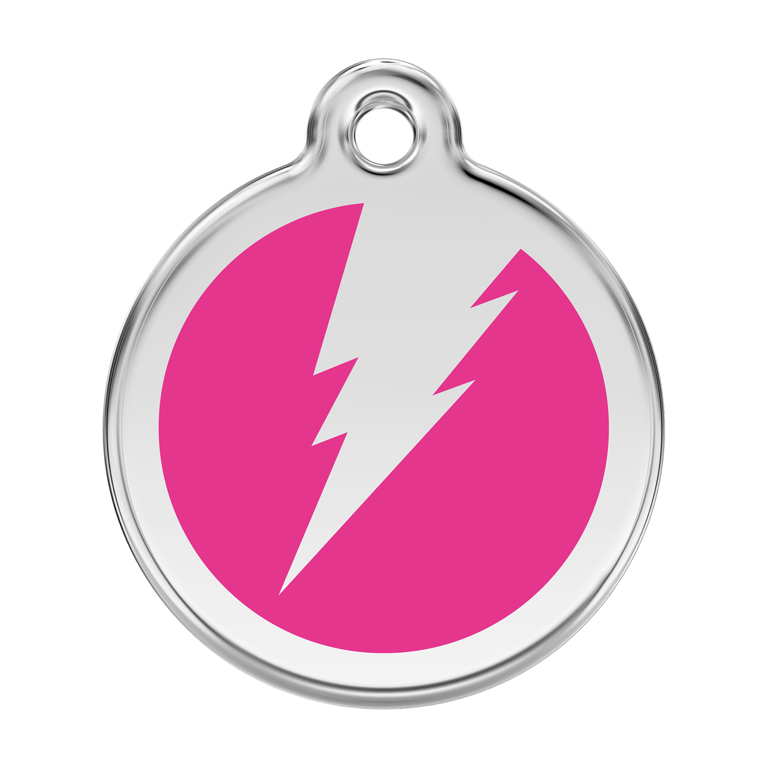 Red Dingo Stainless Steel & Enamel Flash Dog ID Tag