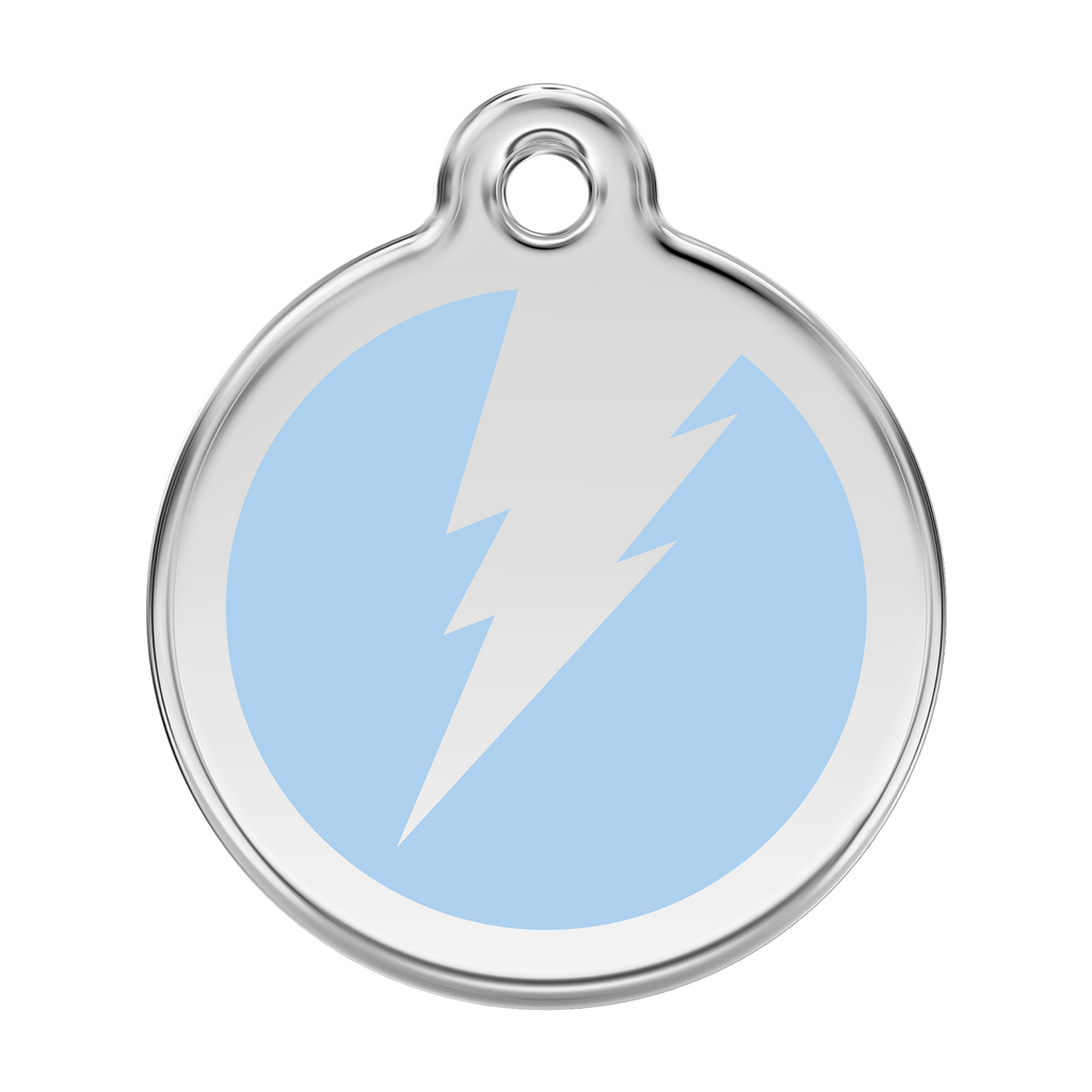 Red Dingo Stainless Steel & Enamel Flash Dog ID Tag