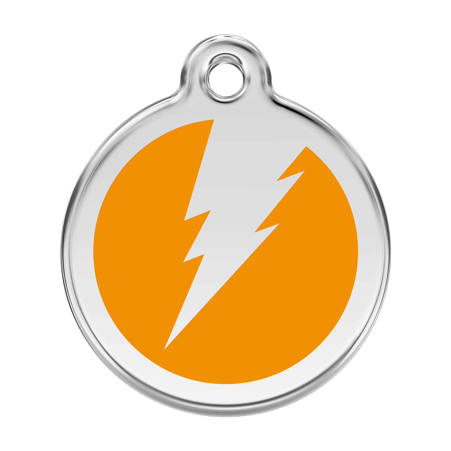 Red Dingo Stainless Steel & Enamel Flash Dog ID Tag