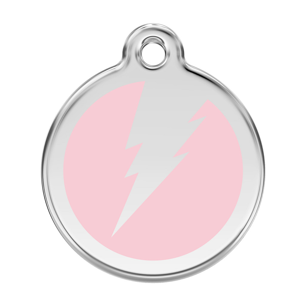 Red Dingo Stainless Steel & Enamel Flash Dog ID Tag