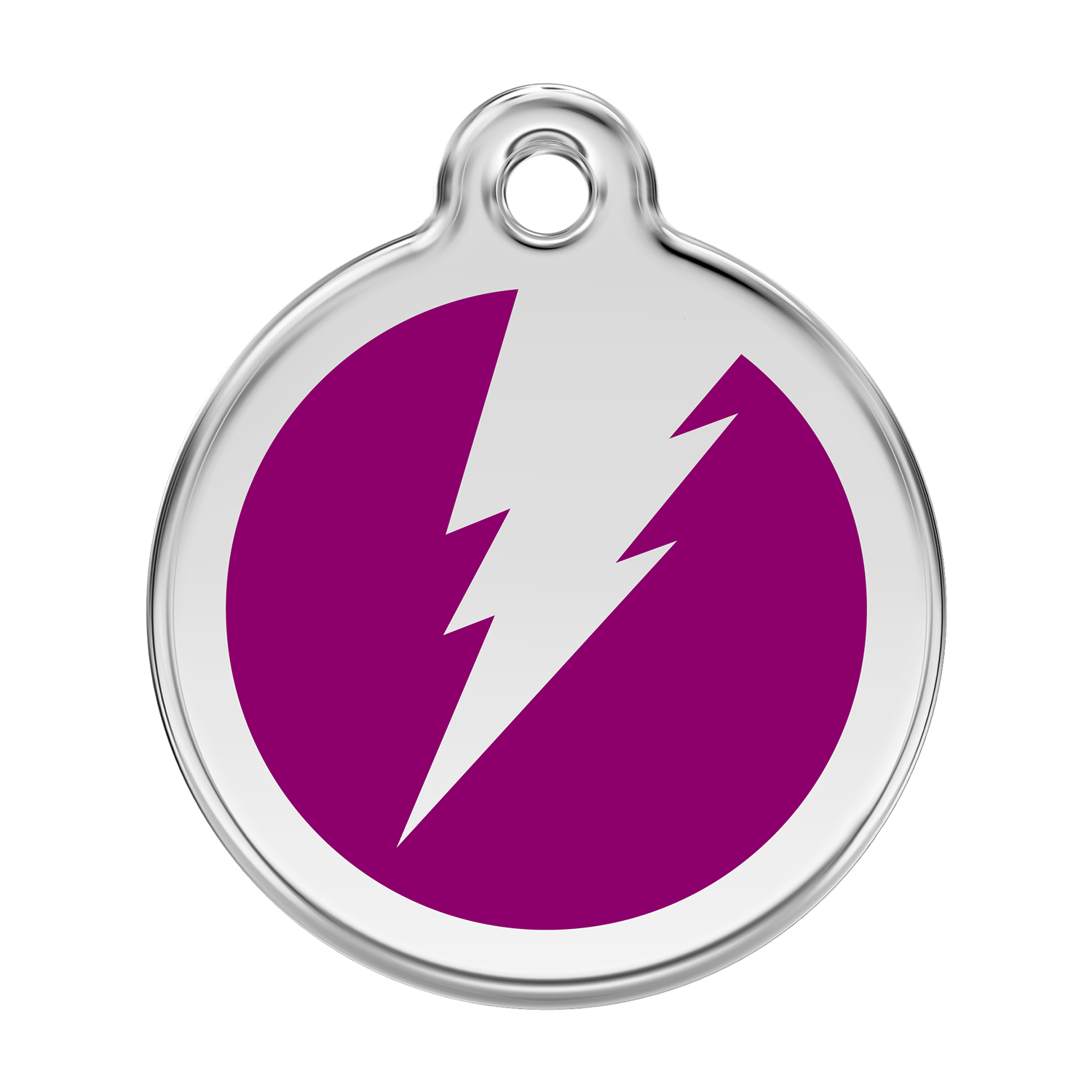 Red Dingo Stainless Steel & Enamel Flash Dog ID Tag