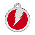 Red Dingo Stainless Steel & Enamel Flash Dog ID Tag