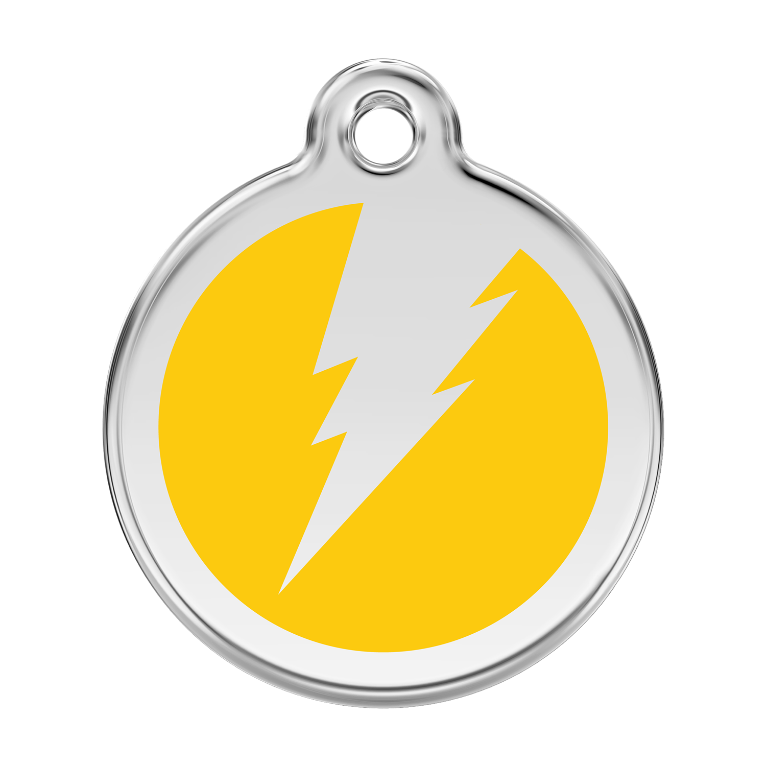 Red Dingo Stainless Steel & Enamel Flash Dog ID Tag