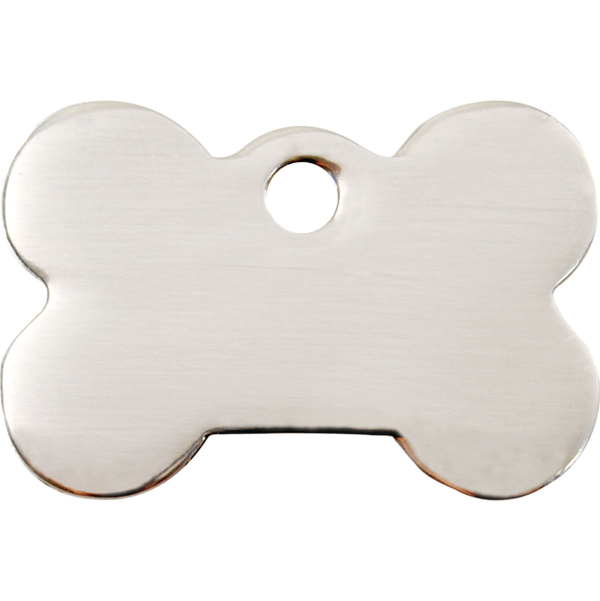Red Dingo Flat Stainless Steel Dog Tag - Dog Bone (Double Side Engravi ...