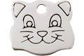 Red Dingo Stainless Steel Cat Face Shaped Cat ID Tag