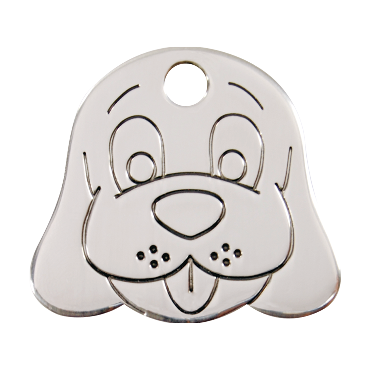Stainless Steel Dog Face Dog Tag