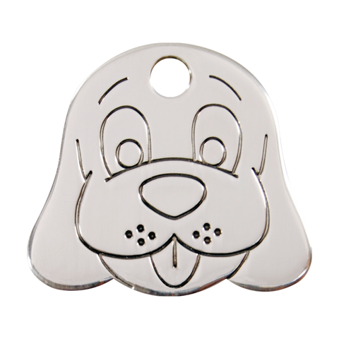 Stainless Steel Dog Face Dog Tag