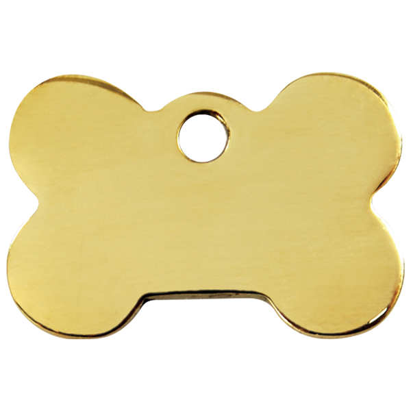 Red Dingo Brass Dog Bone Shaped Dog ID Tag (Double Side Engraving)