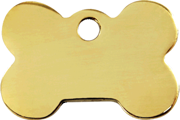 Red Dingo Brass Dog Bone Shaped Dog ID Tag