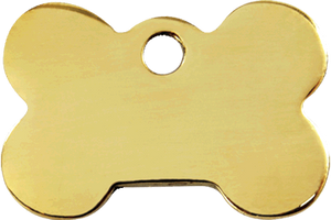 Red Dingo Brass Dog Bone Shaped Dog ID Tag